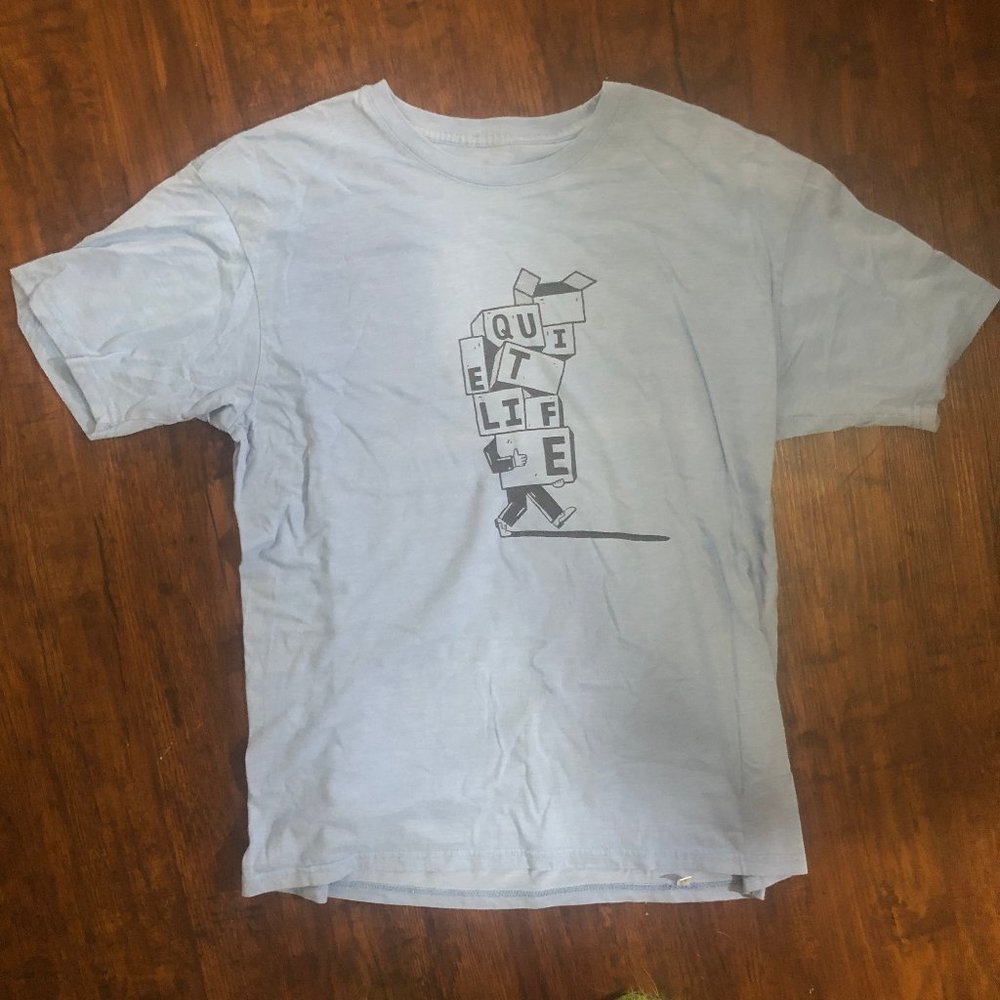 Quiet Life Tee size Large baby blue